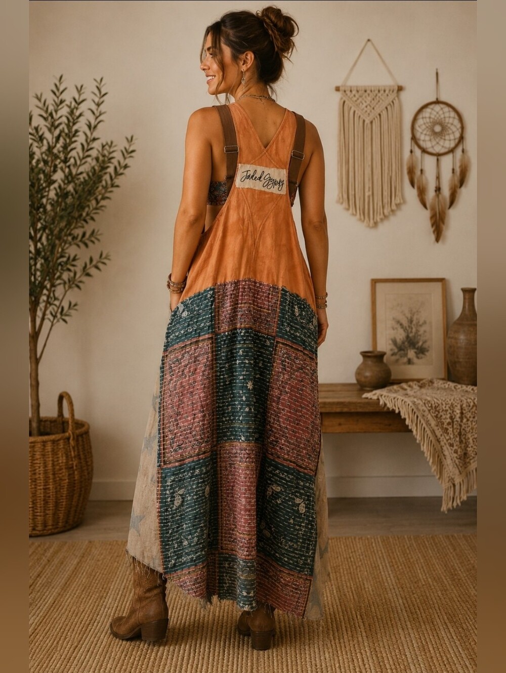 Jaded Gypsy Overall Jumper Dress